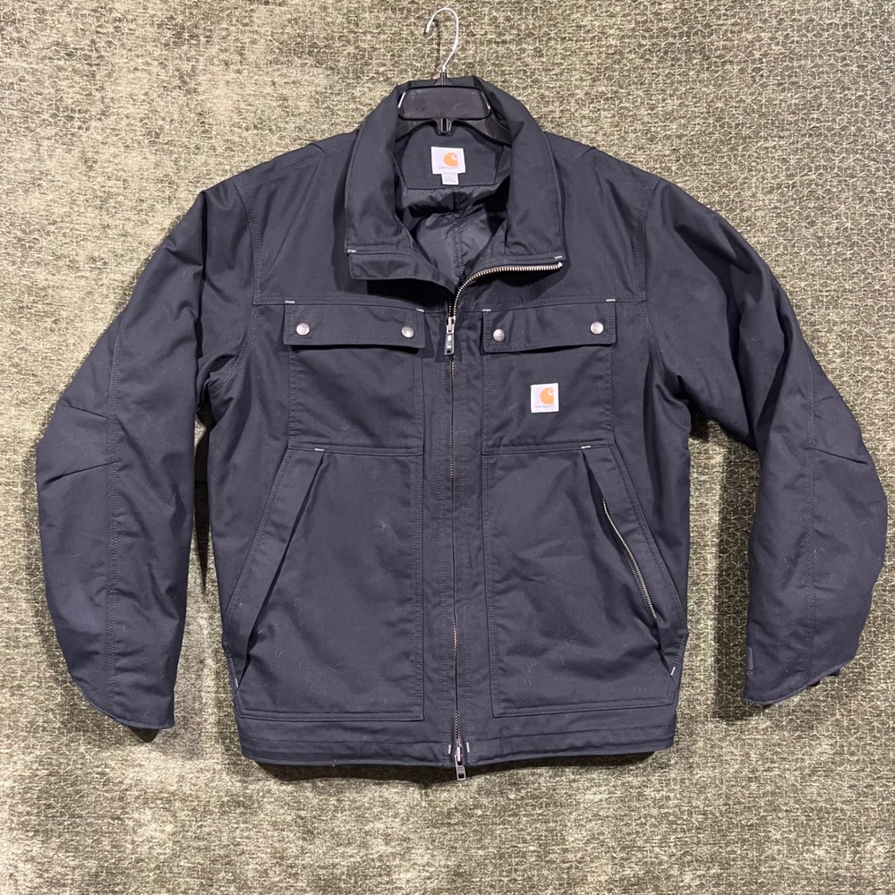 Carhartt Quick Duck Jefferson Traditional Jacket Men Large Black 101492 001